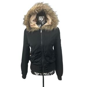 Women’s Iris Basic & Company Rain Resistant Jacket w/ Lrg Faux Fur Hood